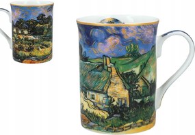 Gyönyörű Porcelán Bögre Vincent van Gogh nádfedeles kunyhók 360ml