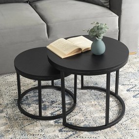 Dohányzóasztal szett fekete Színben. MANU