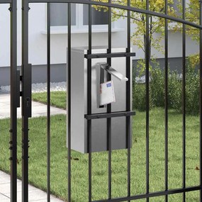 postaláda Fekete 30 x 23 x 55 cm Rozsdamentes acél