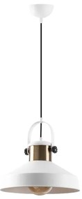 DODO kábeles csillár 1xE27/40W/230V fehér/bronz