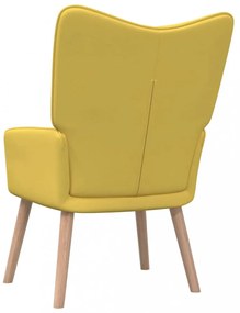 mustársárga szövet pihenőfotel