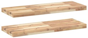 2 db kezeletlen tömör akácfa függőpolc 100 x 30 x 4 cm