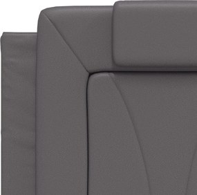 szürke műbőr fejtámla párna Viana 140 cm