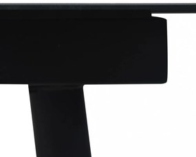 9 részes fekete PVC rattan kültéri étkezőgarnitúra