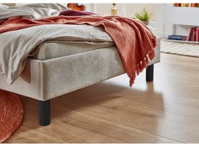 Bézs kárpitozott franciaágy ágyrács nélkül 140x200 cm Joker – Meise Möbel