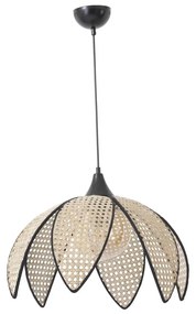 FUME kábeles függőlámpa 1xE27/40W/230V Ø 40 cm fekete/bézs