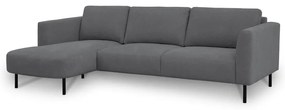 Sötétszürke sarokkanapé (bal oldali) Hero – Scandic
