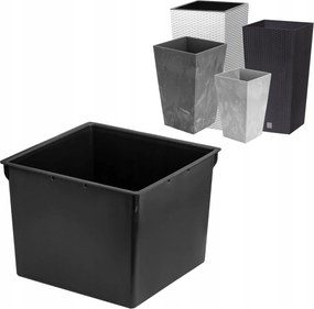 Cserélhető virágtartó betét 17x17 cm fekete 3 L Prosperplast H 32 virágtartókhoz,