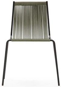 Zöld fém rakásolható étkezőszék szett 2 db-os Emily – Marckeric