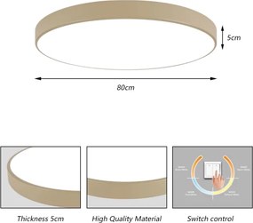 Brilagi-LED Mennyezeti lámpatest POOL LED/100W/230V 3000/4500/6000K, Ø 80 cm, bézs
