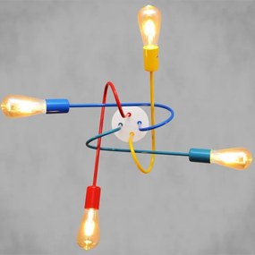 LED gyereklámpa OXFORD 4xE27/10W/230V mennyezeti