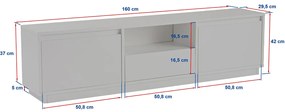 TV asztal Vanguard Natural White