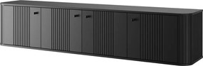 Vesper 4D fali TV szekrény 187 cm - fekete / fekete fogantyúk