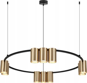 Led-es Függőlámpa Genesis Black Gold 10xGU10