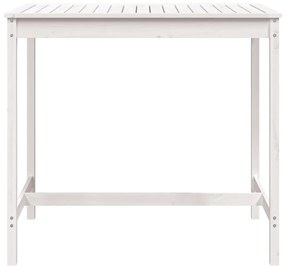 fehér tömör fenyőfa kerti asztal 121x82,5x110 cm