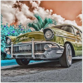 Poszterek 100x100 Sárga antik autó