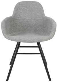 Albert Kuip karfás design szék, szürke szövet, fekete kőris faláb