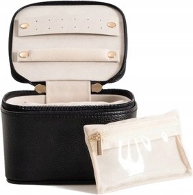 Brook Ékszertartó doboz huzattal fekete 13x13x9 cm Homla