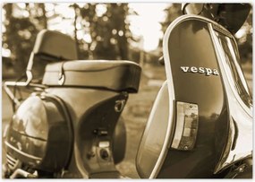 Poszterek 100x70 Vespa robogó szépia