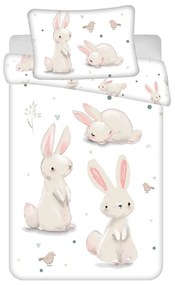 Pamut gyerek ágyneműhuzat babaágyhoz 100x135 cm Bunnies – Jerry Fabrics