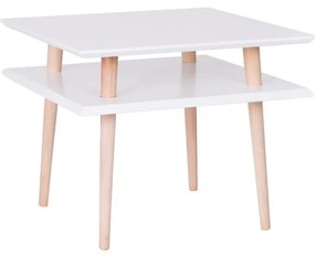 Square fehér dohányzóasztal, 55 x 55 cm - Ragaba