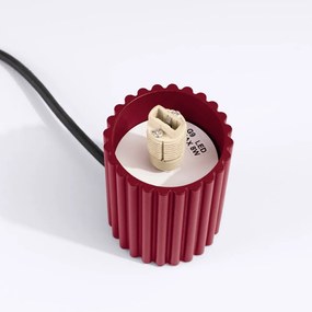 Borvörös asztali lámpa üveg búrával (magasság 19 cm) Orbital – Sollux