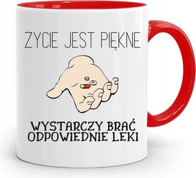 Piros Bögre Az Orvosnak Az Élet Gyönyörű, fényképes nyomattal