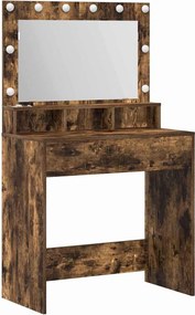 vidaXL Öltözködőasztal Füstölt tölgy 75,5 x 41 x 135 cm Faanyag