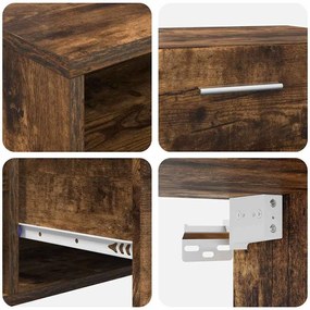 TV szekrény fiókkal Füstölt tölgy 100.5 x 39 x 30 cm Faanyag