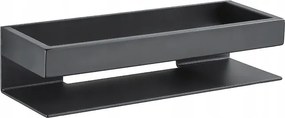 Zuhanypolc Fekete Rozsdamentes acél 30cm Függő Fürdőszoba
