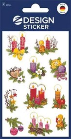 Matrica, papír, 2 ív, 76x120 mm, AVERY ZWECKFORM, Z-Design No.4050, díszes fenyőágak (AY4050)