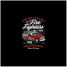 Poszterek 30x30 Antik tűzoltóautó