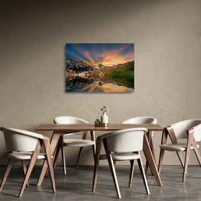 Kép - Visszaverődés a hegyi tóban (üvegen) (70x50 cm)