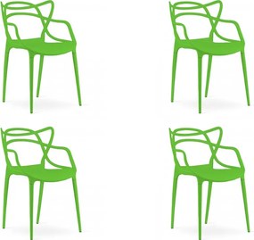 4 db zöld KATO műanyag szék készlet
