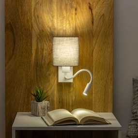 Brilagi - LED Fali lámpa NUBILA 1xE27/25W/230V + LED/3W fehér/antracit