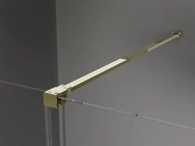 Mexen Velar, nyílásba tolóajtó Walk-In 140 cm, 8 mm átlátszó üveg, arany fényes, 871-140-000-03-50