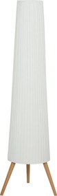 HOMCOM LED Állólámpa nappaliba, fa állvánnyal, lábkapcsolóval, 46 x 46 x 153 cm, fehér