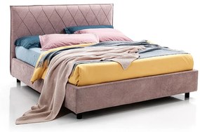 Bed&Sofa iSomn Noctooorne Paris Franciaágy 180x200 cm, rózsaszín, szövet, tárolóládával