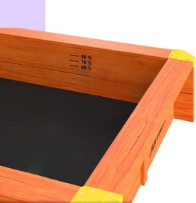 SUNNY verandás homokozó, 130x130x143cm, barna/szürke Jurhan