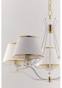 Jupiter 2084 - láncos csillár SAMBA 5xE27/15W/230V fehér/arany