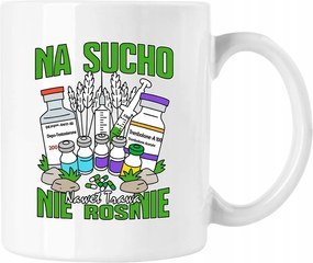 „Szárazon semmi sem nő” Bögre, Edzőterem, Fehér, 330 ml