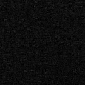fekete szövet ágykeret fejtámlával matrac nélkül 80 x 200 cm