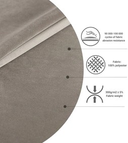 Világosszürke kárpitozott ágyneműtartós franciaágy 140x200 cm Tate – Maison de Rêve