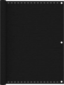 vidaXL fekete HDPE erkélyparaván 120 x 600 cm