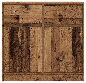 antik fa szerelt fa tálalószekrény fiókos 80x34x76 cm