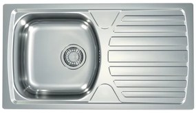 ALVEUS SETA259 - Konyhai mosogató BASIC+mosogatócsaptelep RIVIERA 14,8cm szatén/króm