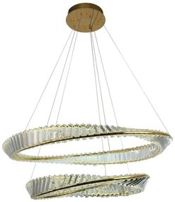 LED állítható fényerejű csillár kábellel LED/90W/230V 3000-6500K arany/króm + DO