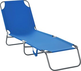 Outsunny összecsukható napozóágy, kertihinta, napozóágy 5 pozíciós állítható háttámlával, időjárásálló kempingágy, kertiszék 120 kg-os terhelhetőségge