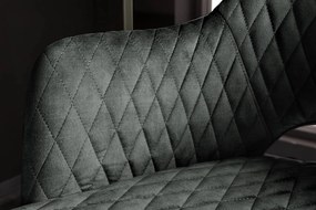 Design bárszék Laney szürke-zöld bársony