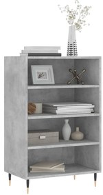 betonszürke szerelt fa magasszekrény 57 x 35 x 90 cm